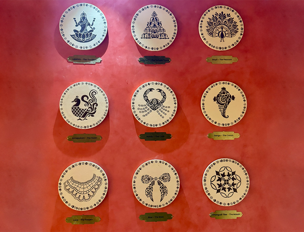 Various motifs found in all three lines of jewellery